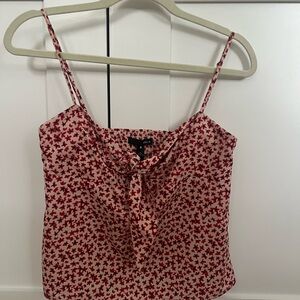 Red Floral Women's Top